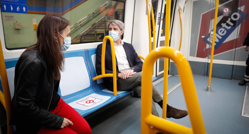 LA COMUNIDAD DE MADRID PREPARA LA DESESCALADA EN METRO CON NUEVA SEÑALIZACIÓN QUE INFORMA A LOS USUARIOS DE LAS CONDICIONES DE VIAJE